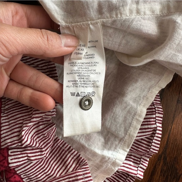 Anthropologie Georgina Mini Spring Boho Cotton Dress Pink Floral Trim - Picture 11 of 16